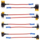 8-Piece Circuit Fuse Tap Kit with Multi-Size Adapters