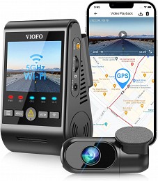 VIOFO A229 DUO 2K + 2K 5GHz Wi-Fi GPS Dual Dash Camera for Cars, 2.4” LCD