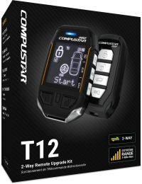 Compustar RF-2WT12SS 3 Mile 2way LCD remote kit | Extra 2Mile LED remote included