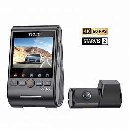 VIOFO A329 2CH First 4K 60FPS Front and 2K Rear Wi-Fi 6 Dash Cam HDR with STARVIS 2 Sensors Support SSD Storage