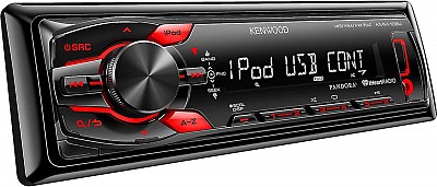 Kenwood KMM-108U Single-Din in-Dash Mechless Media Receiver with Front USB