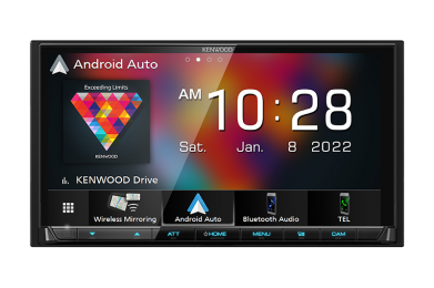 Kenwood DMX9708s DDin Mechless Receiver (6.95" - BT / Wireless CarPlay & AA / SXM Ready)