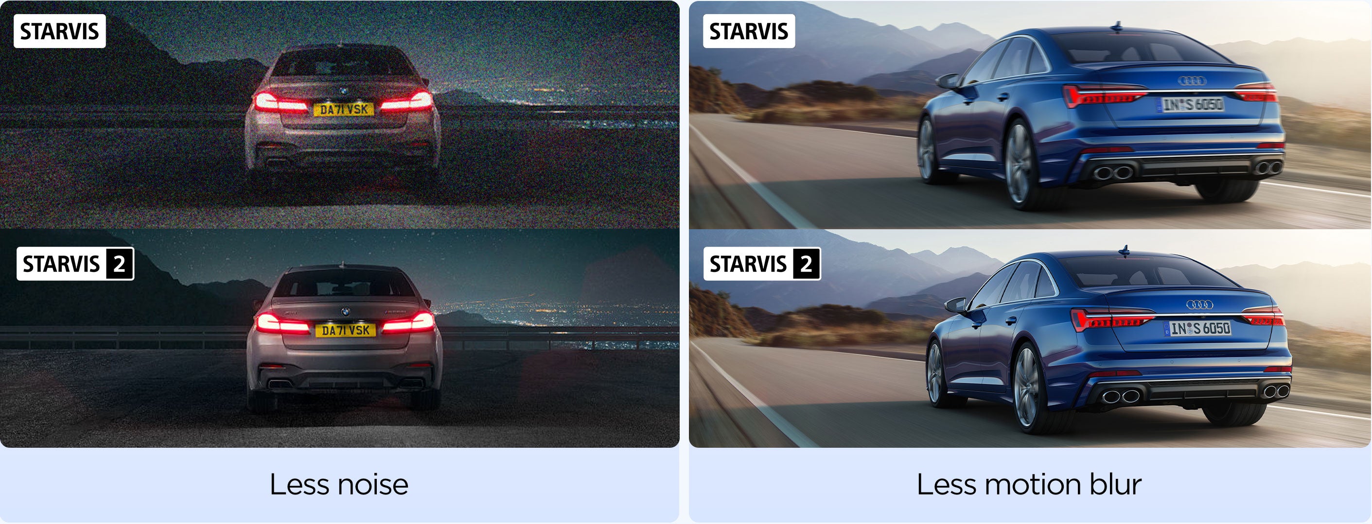 Less Noise, Less Motion Blur