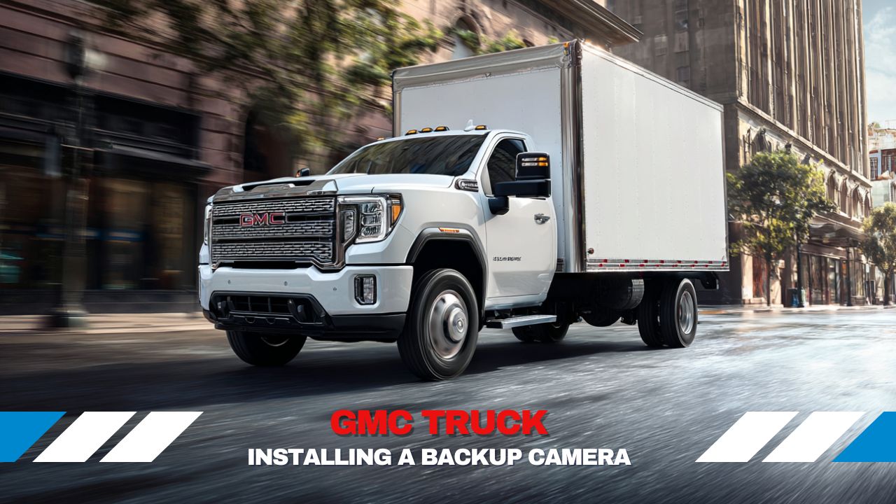 GMC truck installing backup camera